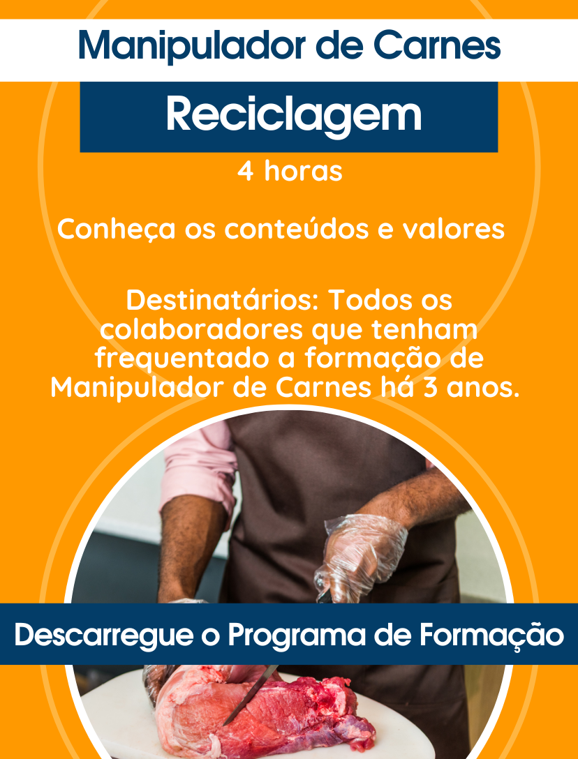 Manipulador de Carnes Reciclagem - E-learning - 4 horas